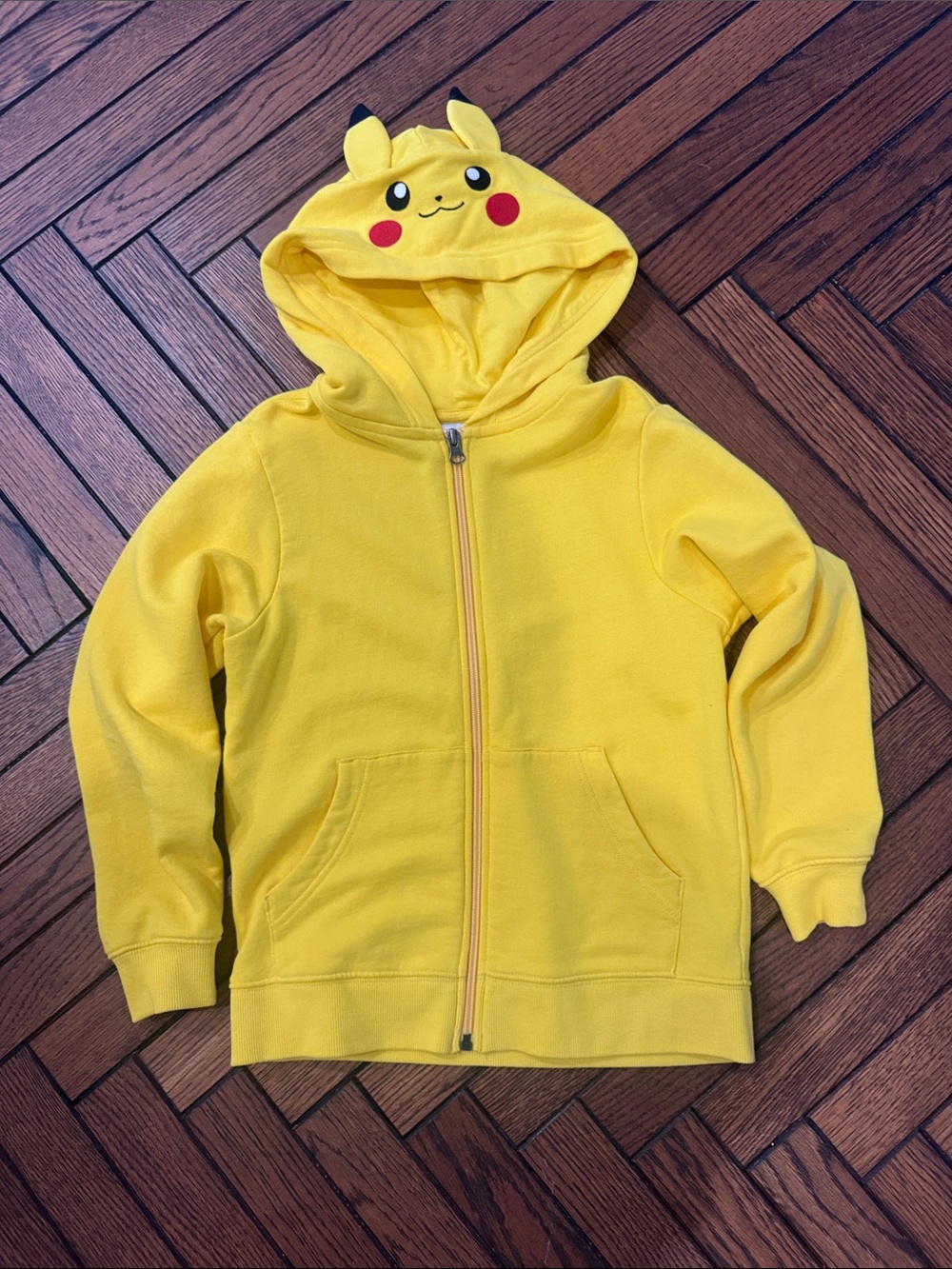 Hanna Andersson Pokémon Pikachu Hoodie Zip-Up Sweatshirt. Size 130 (8). Like new